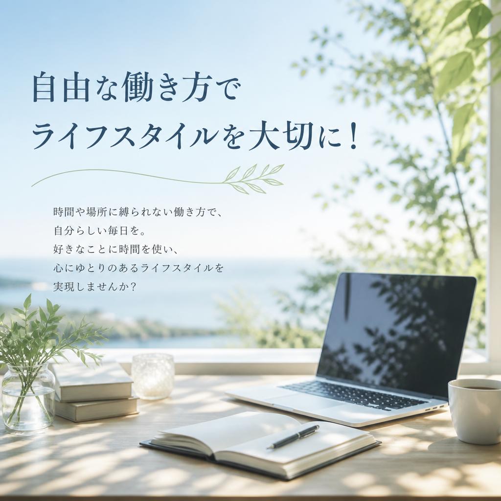 自由な働き方でライフスタイルを大切に！