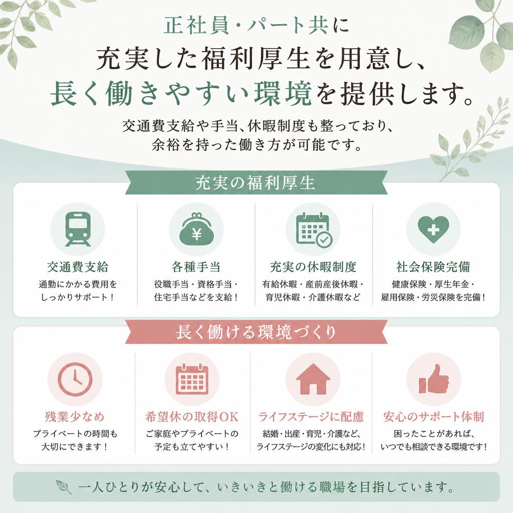 充実した福利厚生
